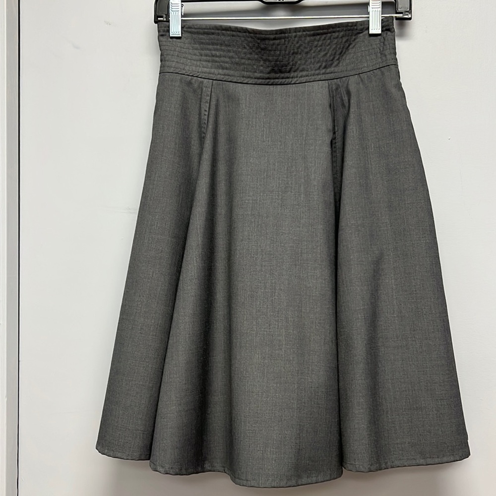 eShakti Women’s Gray A-Line Skirt Size Small